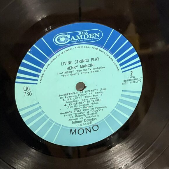 Living Strings Play Henry Mancini (Vinyl, 1963) RCA Camden CAL 736 VG LP Record - Picture 9 of 9